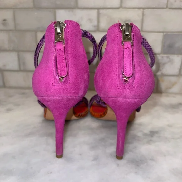 B Brian Atwood Estefania Snakeskin Heels - Picture 5 of 9